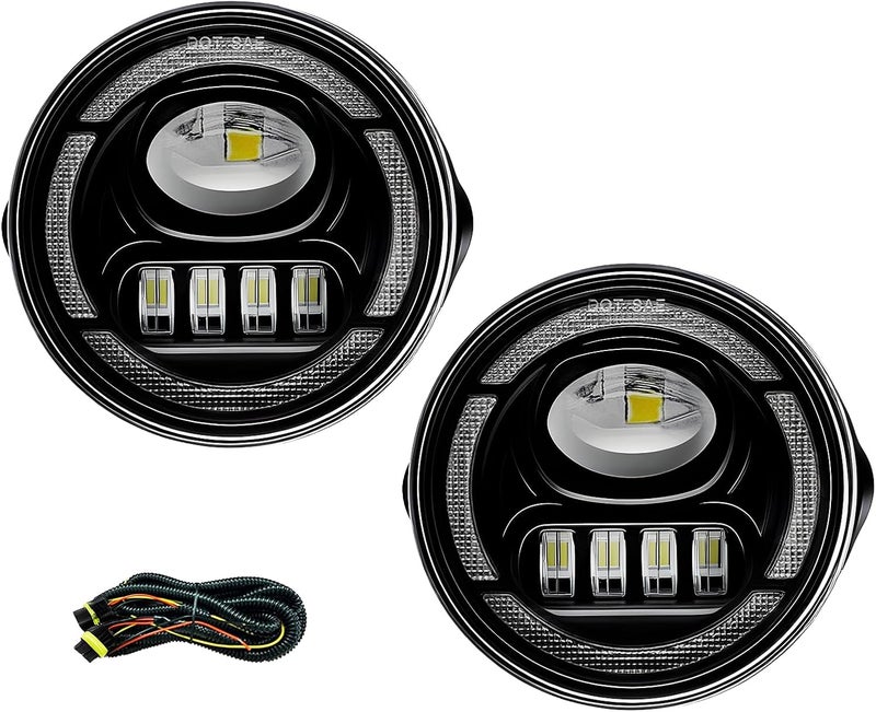 BOXLIGHT LED Fog Lights Assembly Compatible With 2007-2013 Ford Expedition / 2008-2011 Ford Ranger With Daytime Running Lights and Turn Signal Lights Front Bumper Driving Fog Lamp - Image 2